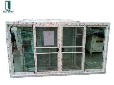 หน้าต่างอลูมิเนียม WW 004 ขนาด 200x110ซ.ม. สีขาว บานเลื่อนสองบานกลาง พร้อมมุ้งลวด